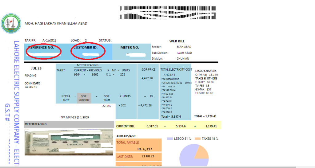 Old Electricity Bill Download